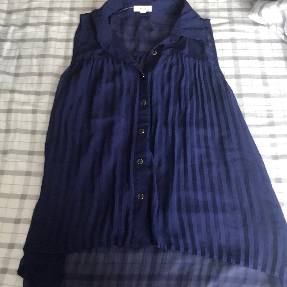 Sheer Button Up Tank